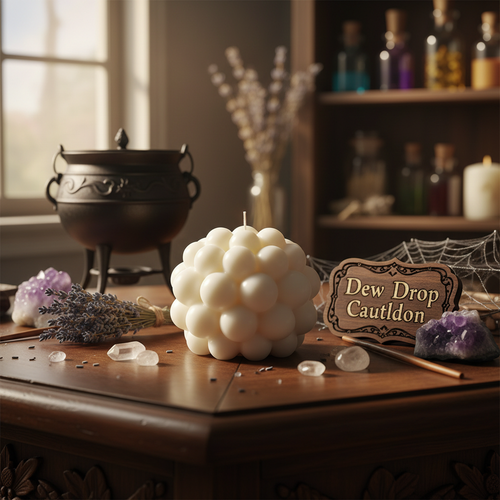 Ball Bobble Candle in mystical setting