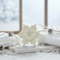 Big Snow Flake Soap in winter spa setting