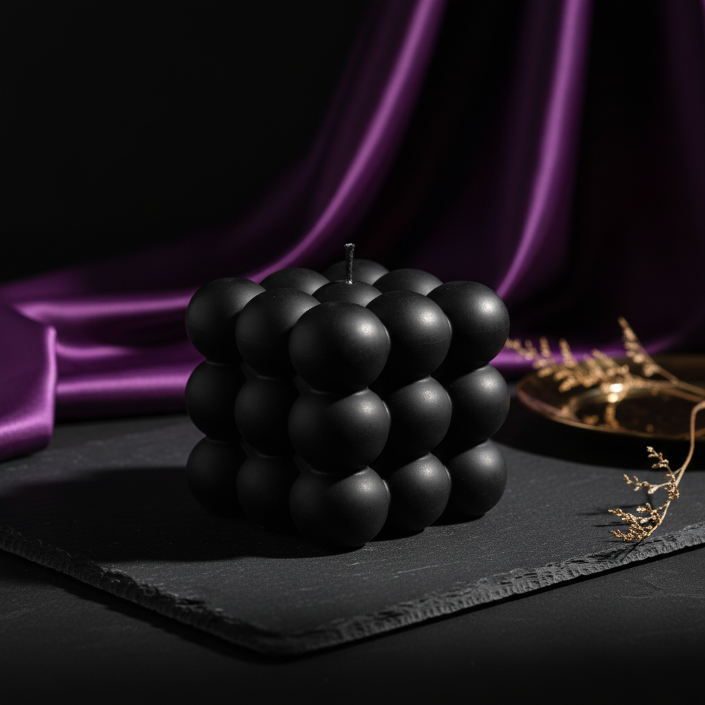 Black Bubble Candle