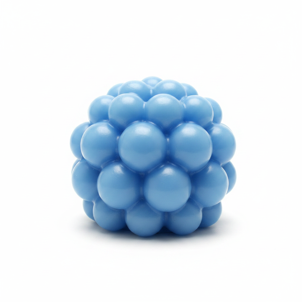 Blue Bobble Candle on White Background
