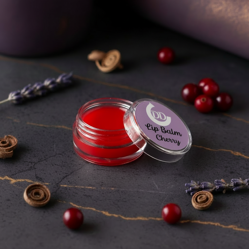 Cherry Lip Balm Black Logo