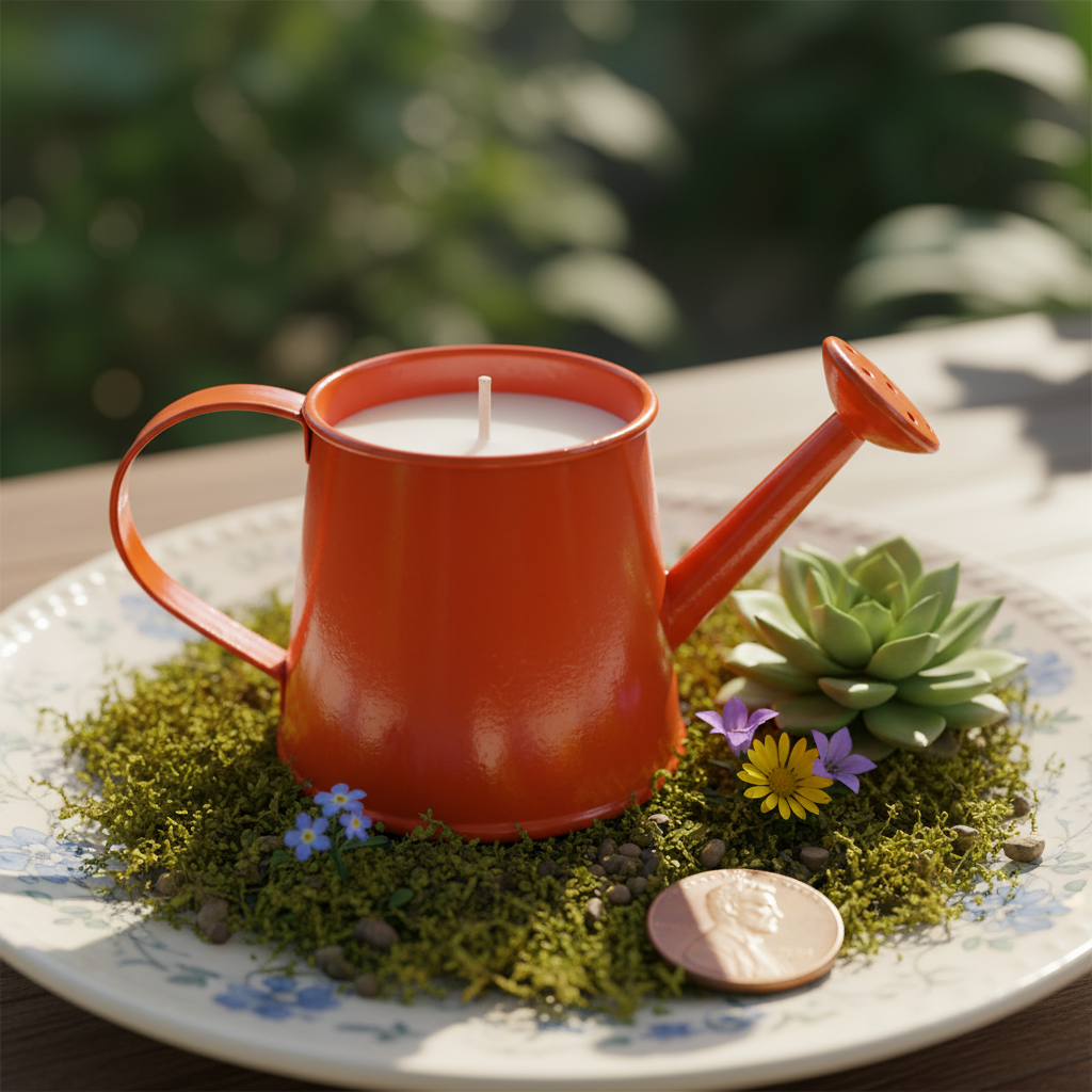 Citronella Watering Can miniature candle