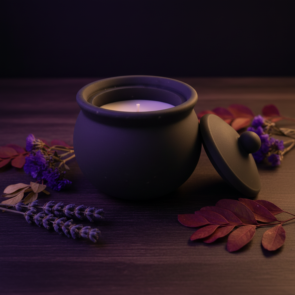 Dew Drop Cauldron Candle Product Shot