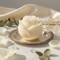 Large Rose Candle in white