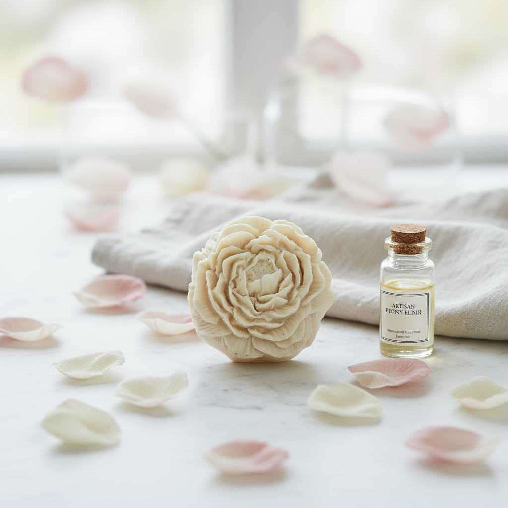 Peony Soap - With Petals