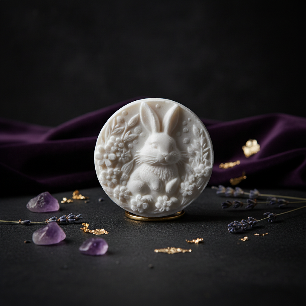 Round Easter Bunny Soap