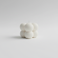 Small Square Bubble Candle – grey background