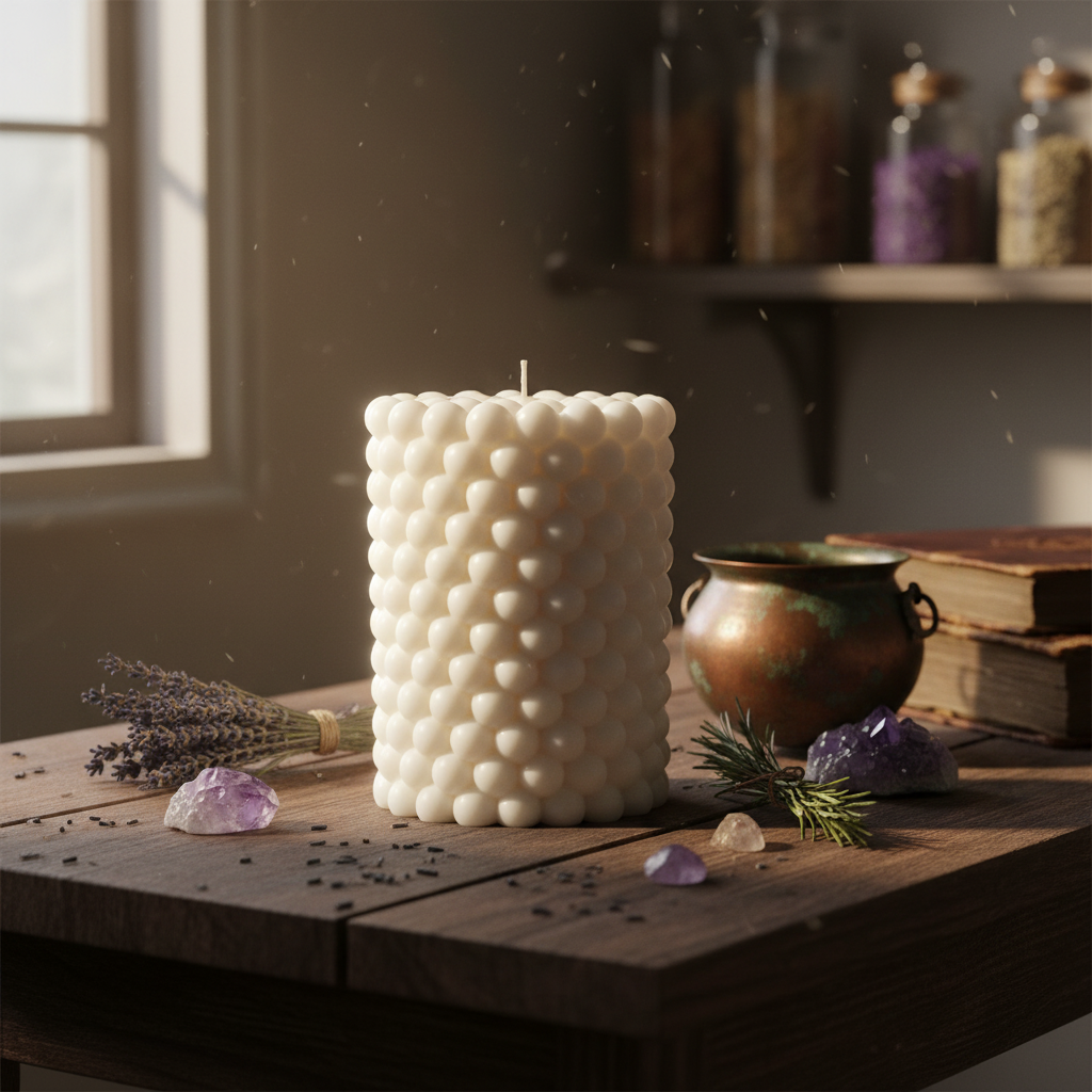 Tower Bobble Candle in mystical setting