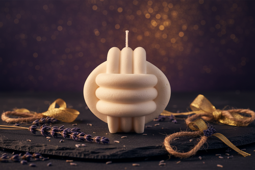 White Knot Candle